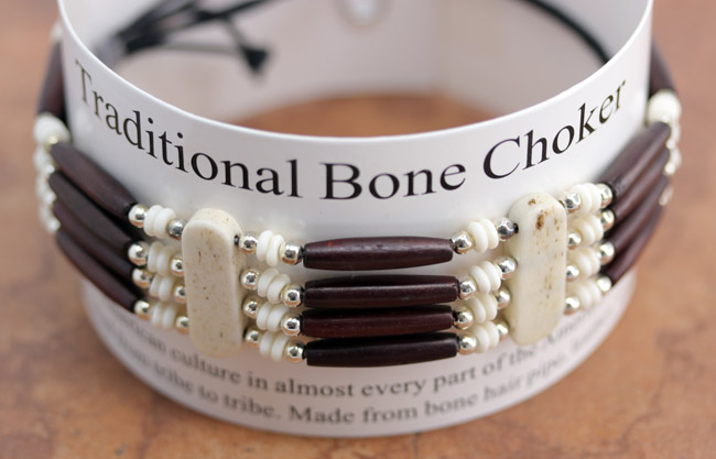 Beaded Choker Bone Necklace