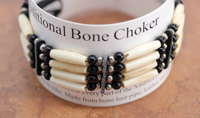Beaded Choker Bone Necklace