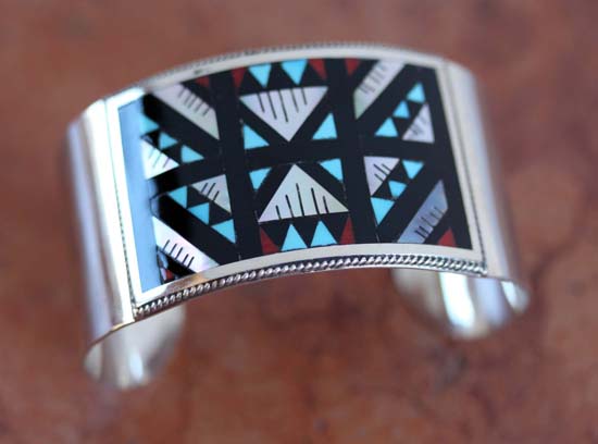 Zuni Silver Multi_Stone Bracelet by LL Athala