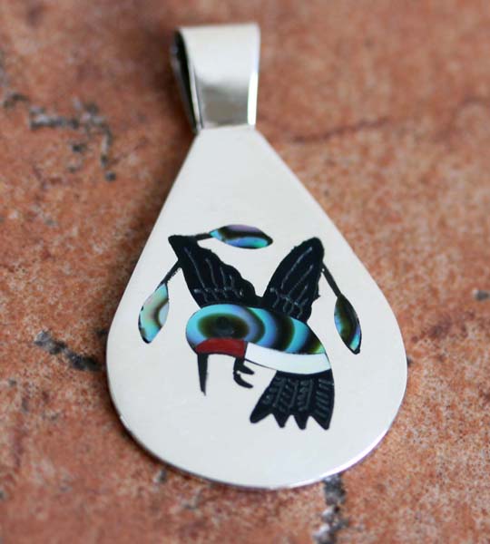 Zuni Native American Bird Pendant by SC Edaakie
