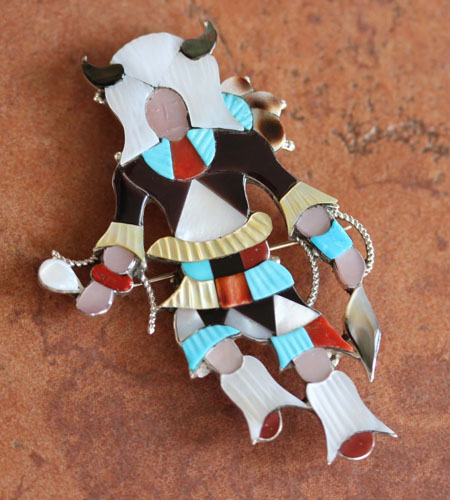 Zuni Indian Kachina Pin/Pendant by Jon Beyuka