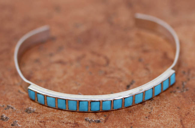 Zuni Silver Turquoise Bracelet