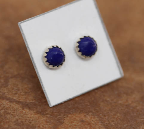 Navajo Sterling Silver Lapis Earrings