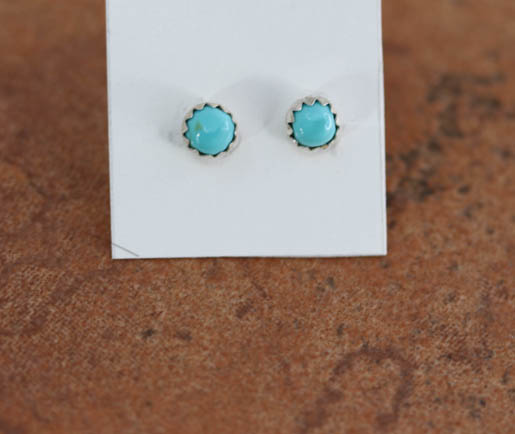 Navajo Silver Turquoise Earrings