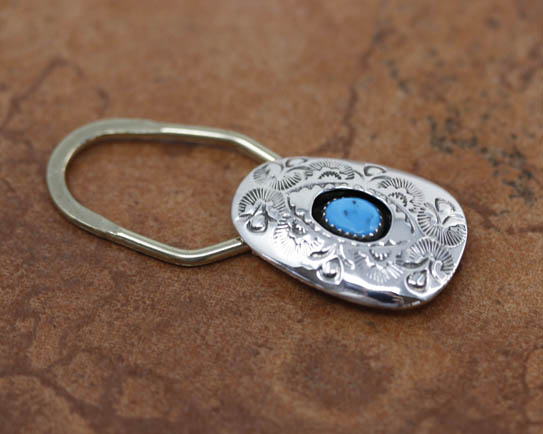 Navajo Silver Turquoise Key Chain
