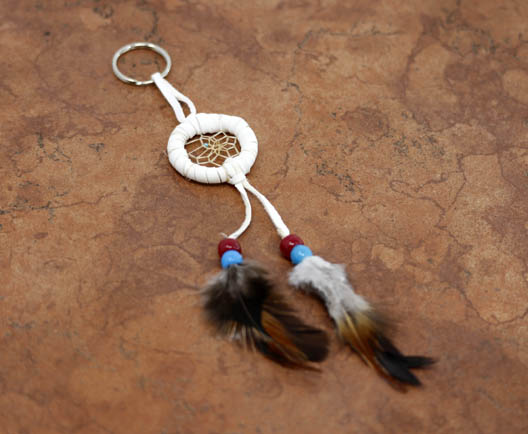 Navajo Leather Dream Catcher Key Chain