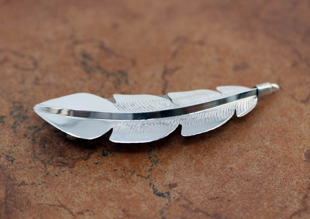 Navajo Sterling Silver Feather Hair Barrette