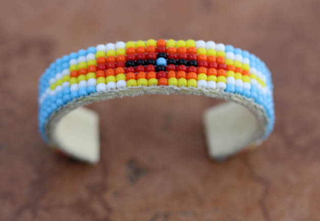 Navajo Leather Beaded Children's Bracelet