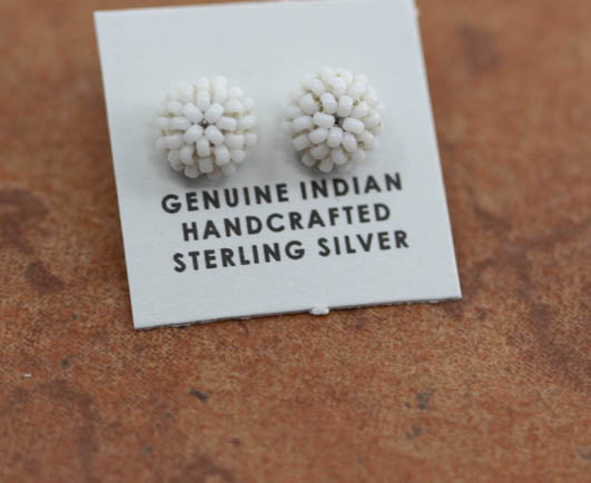 Navajo Silver Beaded Earrings