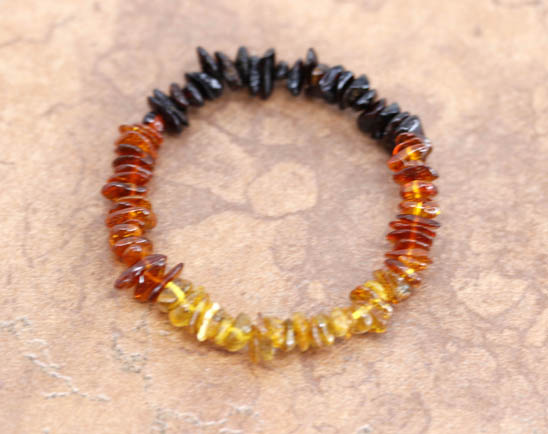 Baltic Rainbow Amber Stretch Bracelet