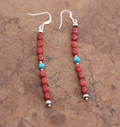 Navajo Beaded Nugget Earrings