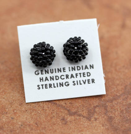 Navajo Silver Beaded Earrings