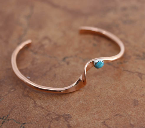 Navajo Copper Turquoise Cuff Bracelet