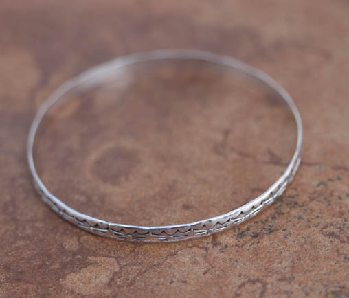 Navajo Sterling Silver Bangle Bracelet