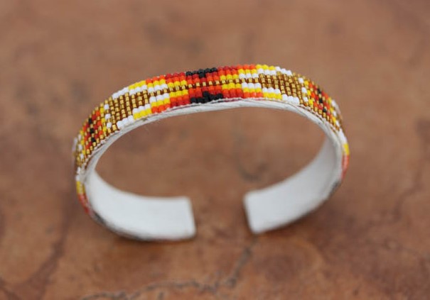 Navajo Leather Beaded Bracelet