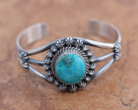 Navajo Silver Turquoise Bracelet