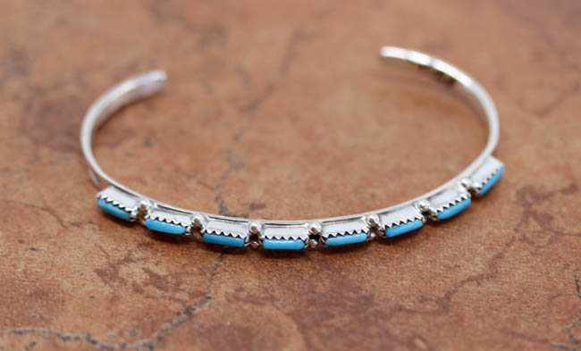 Zuni Silver Turquoise Bracelet