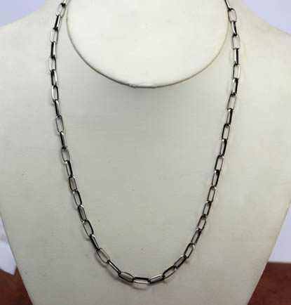 Navajo Sterling Silver Paper Clip Necklace