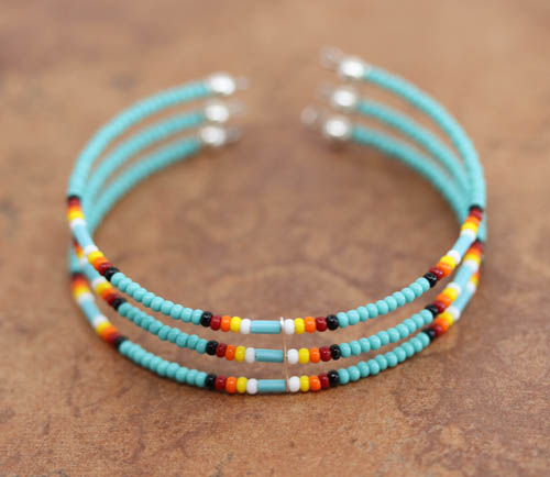 Navajo Blue Beaded Bracelet
