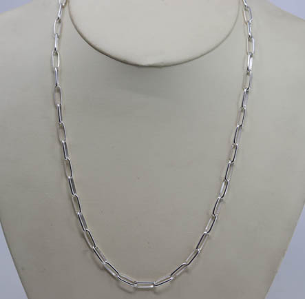 Navajo Sterling Silver Paper Clip Chain Necklace