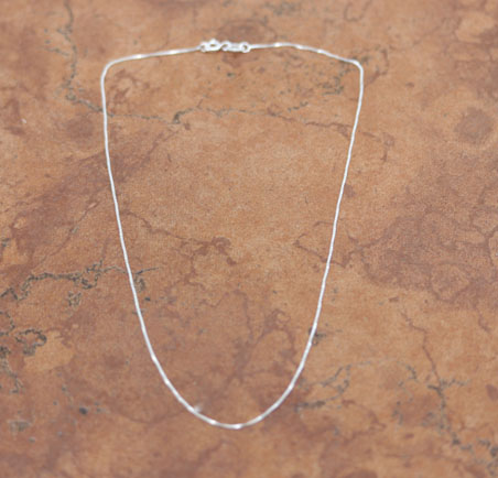 925 Sterling Silver 14 Inch Long Box Chain