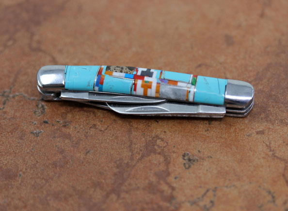 Southwest Style Multi_Stone Pocket Knife