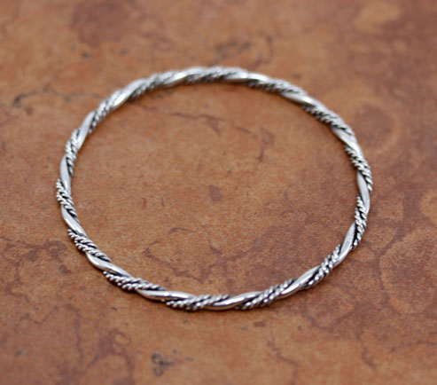 Navajo Sterling Silver Bangle Bracelet