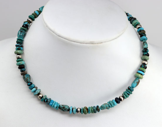Navajo Pearl Turquoise Nugget Choker Necklace