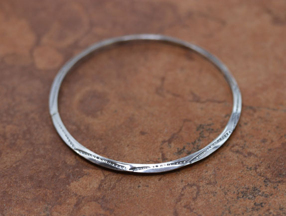 Navajo Sterling Silver Bangle Bracelet