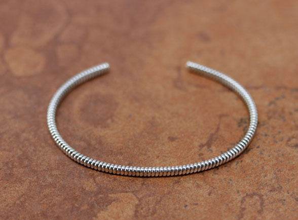 Navajo Twist Wire Silver Cuff Bracelet