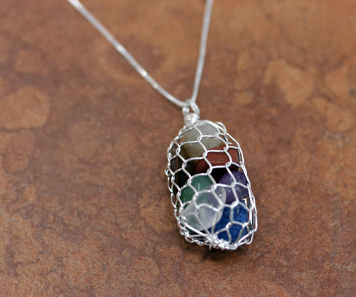Rock Collection Pendant with Silver Chain