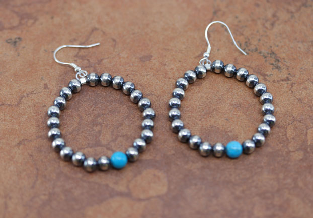 Navajo Pearl Style Circle of Life Earrings