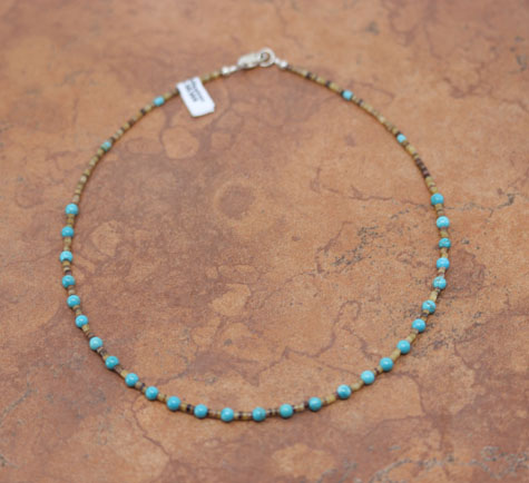 Turquoise Heishi Nugget Necklace