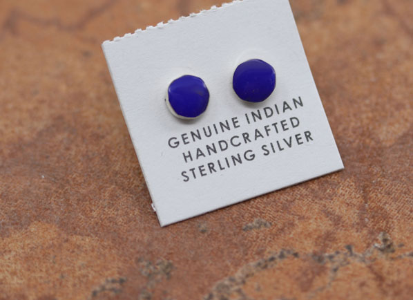 Navajo Sterling Silver Lapis Lazuli Earrings