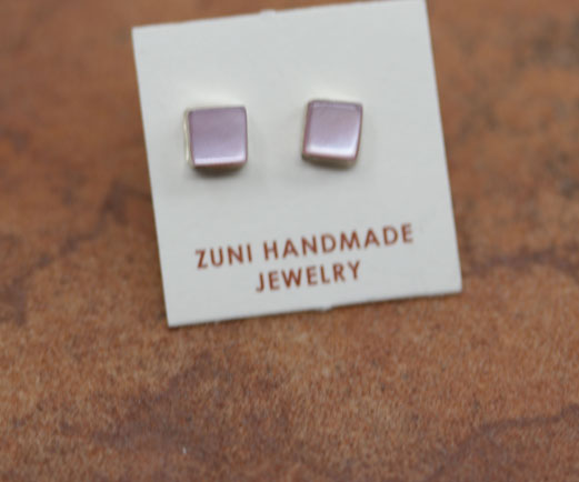 Zuni Silver Multi_Stone Earrings