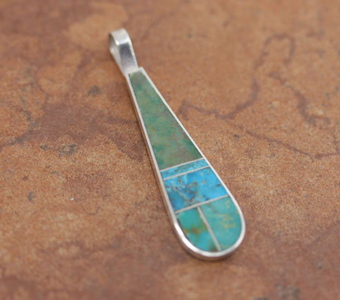 Navajo Silver Turquoise Pendant