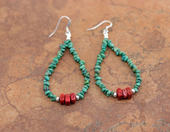 Navajo Beaded Nugget Earrings