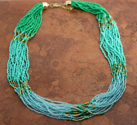 15 Strand Seed Bead Necklace