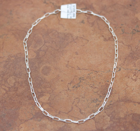 Navajo Sterling Silver Paper Clip Chain Necklace