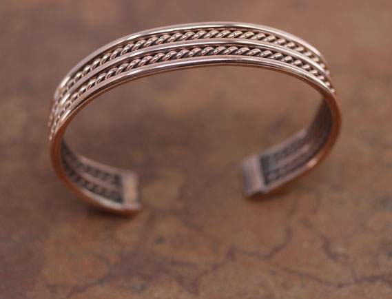 Navajo Copper Twist Wire Cuff Bracelet