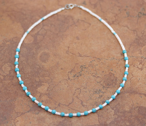 Turquoise Heishi Nugget Necklace