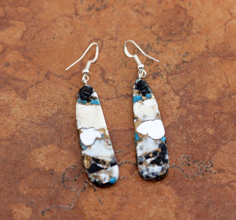 Navajo Silver Block Earrings