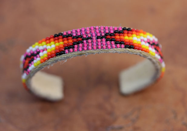 Navajo Leather Beaded Bracelet