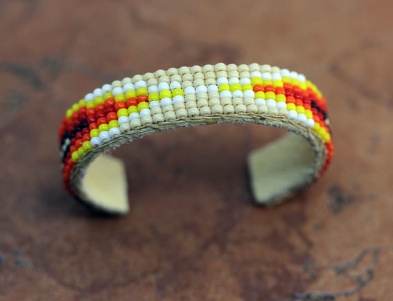 Navajo Leather Beaded Children's Bracelet