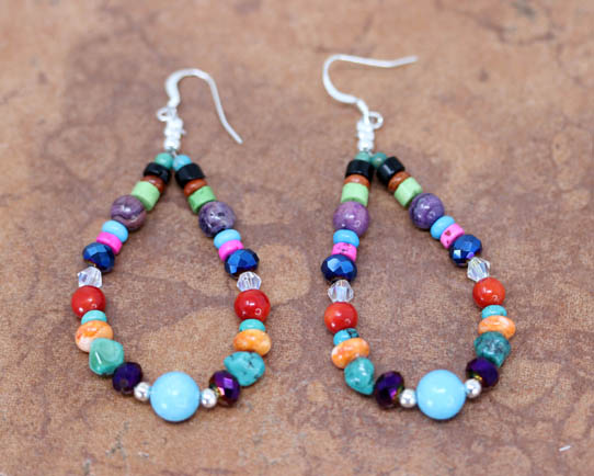 Navajo Beaded Nugget Earrings