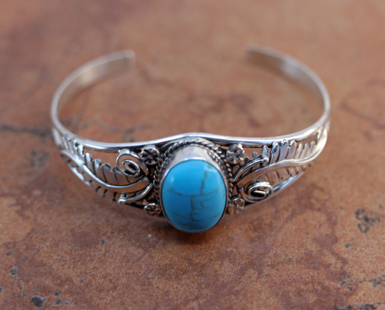 Navajo Silver Turquoise Bracelet