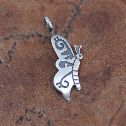 Navajo Sterling Butterfly Pendant by Stanley Gene