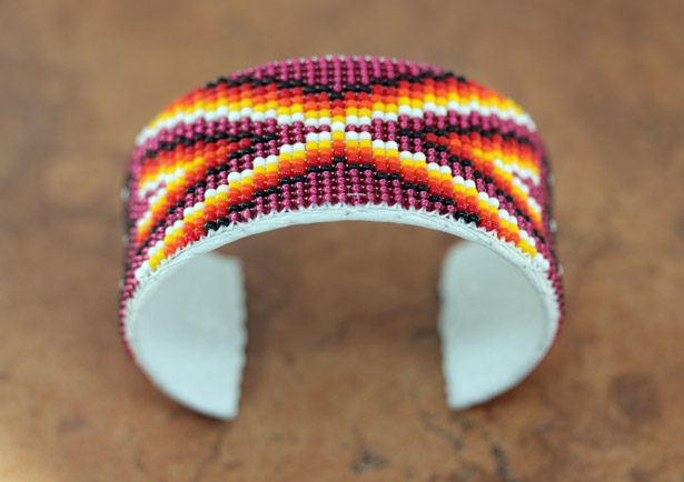 Navajo Leather Beaded Bracelet