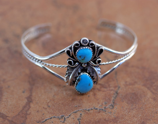 Navajo Silver Turquoise Bracelet