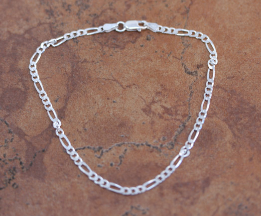 Sterling Silver Paper Clip Chain Link Anklet